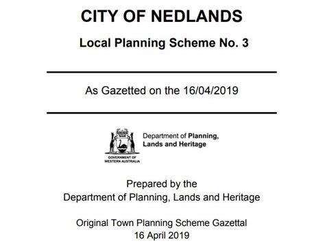 city of nedlands intramaps|Local Planning Scheme No 3 .